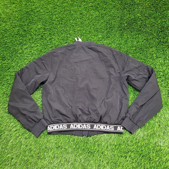 ADIDAS Jacket Womens Small 18x19 Black Lined - Picture 2 of 15
